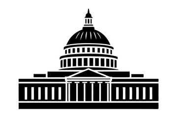 washington capiton building  silhouette vector