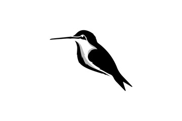 Black HummingBird Design Wildlife Feather Graphic Design Silhoutte
