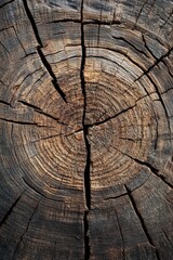 Fototapeta premium Old Wood Grain Surface with Cracks
