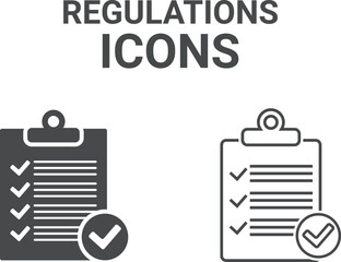 Regulations icons banner web icon vector illustration for occupational safety and health at work with safety first, protection, regulations, hazards, health, and insurance icon