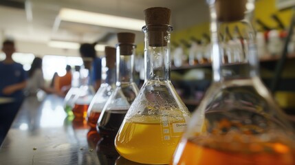 Chemistry experiments in science class allow students to observe chemical reactions firsthand and understand their properties.