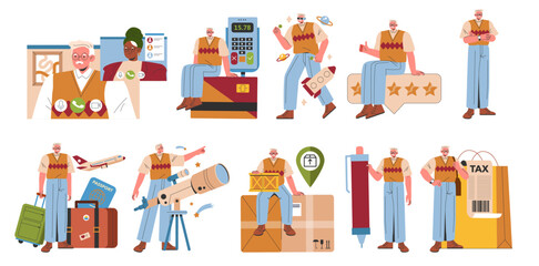Businessman. Flat Vector Illustration