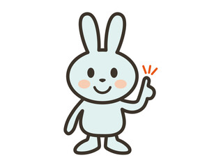 ポイントを説明するかわいいうさぎさんのイラスト