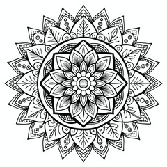 luxury floral mandala design