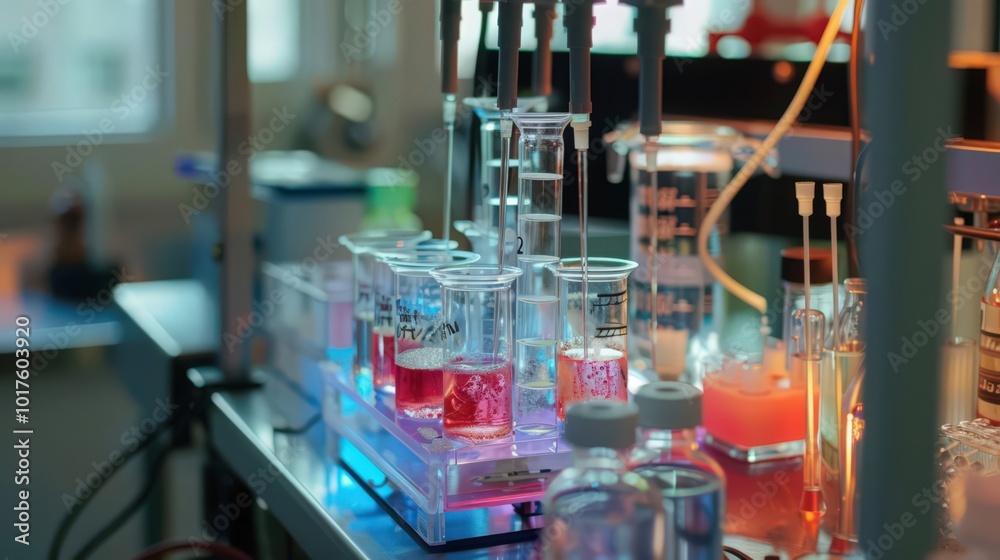 Poster detailed view of a controlled experiment setup, showing how variables are manipulated