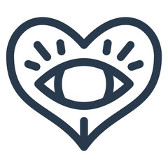 Heart Icon with Eye Symbol