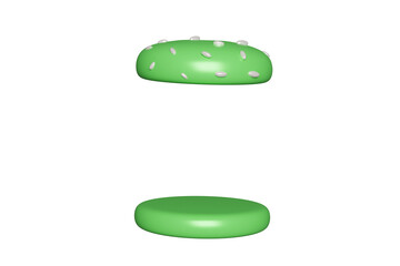 green bubbles, bread, bun, burger
