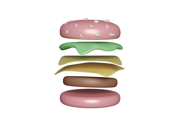 hamburger on white, bread, bun, burger