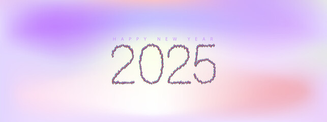 A joyful New Year 2025 image showcasing bright colors and festive symbols, embodying the spirit of celebration