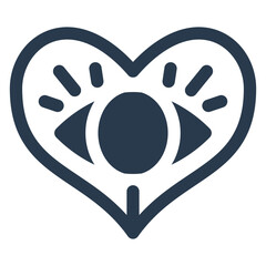 Heart Icon with Eye Symbol