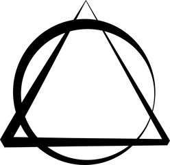 Triangle symbol design. Geometric shape