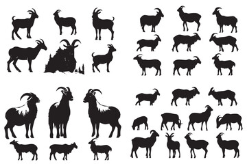 Goat vector silhouette art