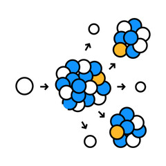 nuclear fission energy line icon vector. nuclear fission energy sign. isolated symbol illustration