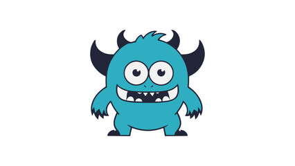 simple monster cartoon illustration