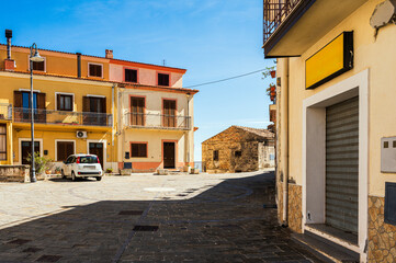 Fototapeta premium views of the city center of Aliano village, Matera, Basilicata