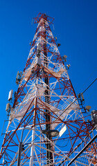 communication antenna on a sunny day