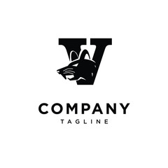 Letter V Mouse Logo Icon Vector 