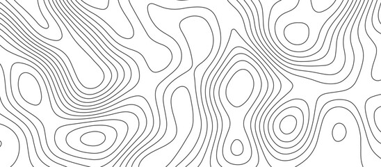 White topology and topography vector design abstract background contour map texture for print works . black curve line background with wave shape vector illustration.