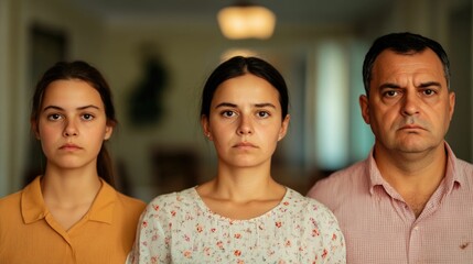 Torn family portrait on an empty dining table symbolizing the deep emotional turmoil and fractured relationships within the home  This image conveys a sense of isolation sadness