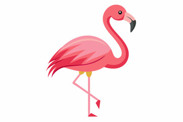 Pink flamingo bird vector, Exotic pink flamingo bird, Flamingo bird animal clipart © Trendy CraftSVG 
