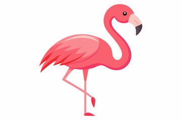 Pink flamingo bird vector, Exotic pink flamingo bird, Flamingo bird animal clipart © Trendy CraftSVG 
