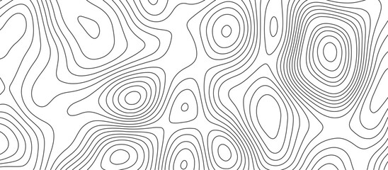 Fototapeta premium White topology and topography vector design abstract background contour map texture for print works . black curve line background with wave shape vector illustration.