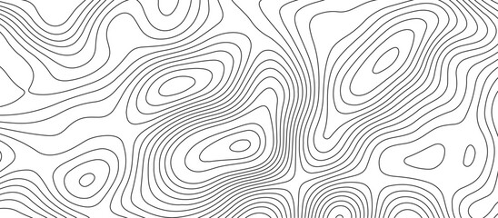 White topology and topography vector design abstract background contour map texture for print works . black curve line background with wave shape vector illustration.