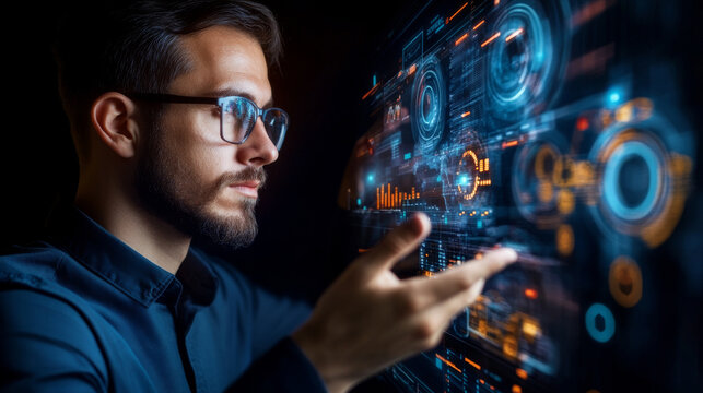 A consultant presenting a successful case study on digital transformation, showing how companies across different sectors have adopted new technologies.