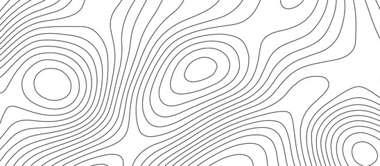 White topology and topography vector design abstract background contour map texture for print works . black curve line background with wave shape vector illustration.