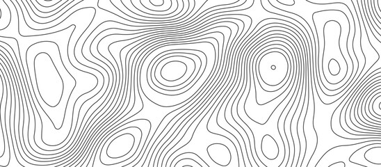 White topology and topography vector design abstract background contour map texture for print works . black curve line background with wave shape vector illustration.