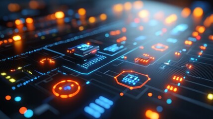 Obraz premium Abstract Futuristic Circuitry