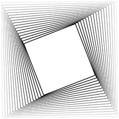 Square frame blend swirl line gradient. Technology elements