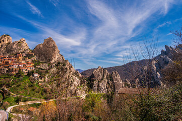 sighteeing during a visit to the village of Castelmezzano, Potenza