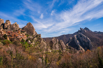 sighteeing during a visit to the village of Castelmezzano, Potenza