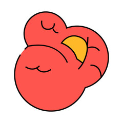 popcorn snack food line icon vector. popcorn snack food sign. isolated symbol illustration