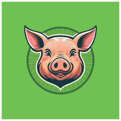 pig mascot logo