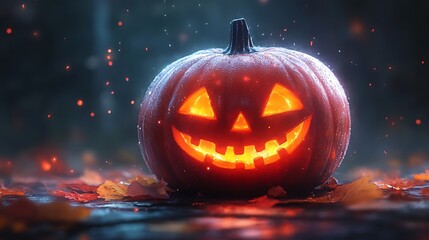 Fototapeta premium Cute Kawaii Halloween Deskop Wallpaper 4K HD