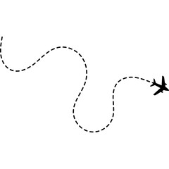 Airplane Route Dotted Line