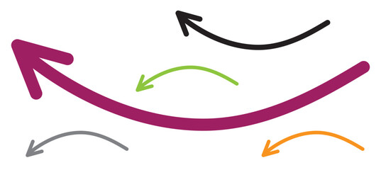 black arrow icon on white background. flat style. arrow icon for your web site design, logo, app, UI. arrow indicated the direction symbol. curved arrow sign