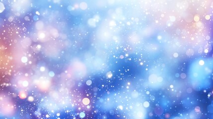 Obraz premium Abstract blue background with bokeh effect: Soft, out-of-focus bokeh lights in different shades of blue, creating a dreamy and atmospheric abstract background.