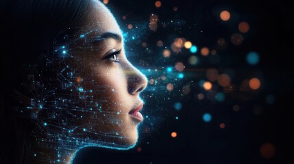 AI brain with emotional intelligence circuits, allowing AI systems to understand and respond to human emotions in a more empathetic and nuanced way.