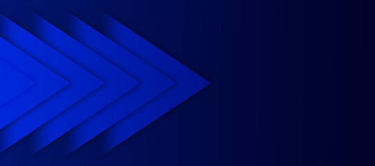 Arrows and dark blue abstract backgrund with glowing. dark concept futuristic tech and copy space