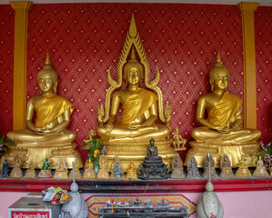 Buddha statue at Koh Siray Temple, is a rather forgotten corner of Phuket, located to the east of Phuket Town.
