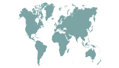 World map. Grey modern vector map. Silhouette map.