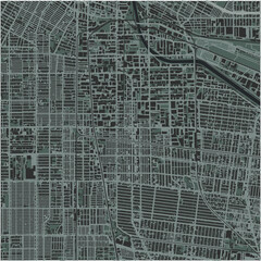 Map of Huntington Park in California in a smooth dark style. Contains layered vector with roads water, parks, etc.