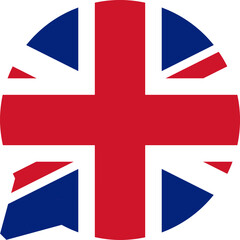 Obraz premium Chat Icon on UNITED KINGDOM Flag
