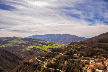 Obraz premium sighteeing during a visit to the village of Castelmezzano, Potenza