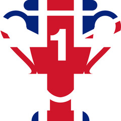 Obraz premium UNITED KINGDOM flag on Victory bag