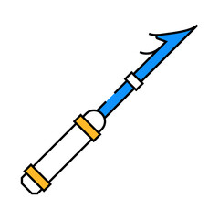 harpoon weapon military line icon vector. harpoon weapon military sign. isolated symbol illustration