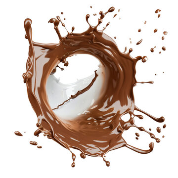 recommend clip art: Brown chocolate liquid paint milk splash swirl clip art